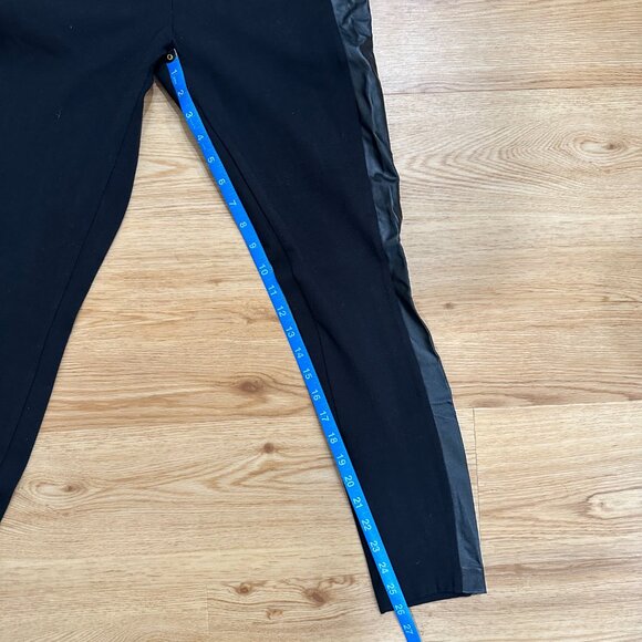 Jcrew Gigi Pants Faux Leather Ponte Leggings Black Size 2 - Picture 6 of 8